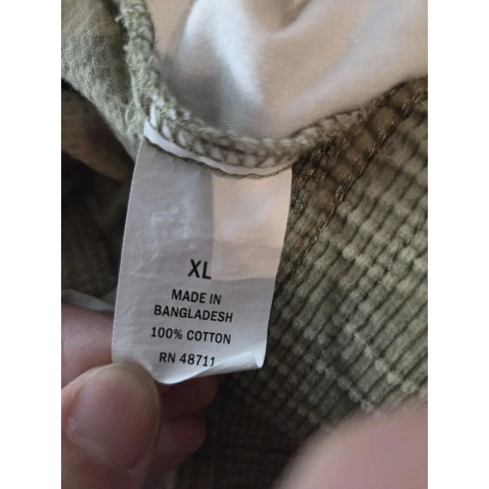 Edgar + Ash Light Green Corduroy Cotton Cargo Shorts Men's XL‎ Pull On